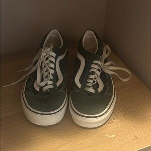 Vans Green and White Sneakers